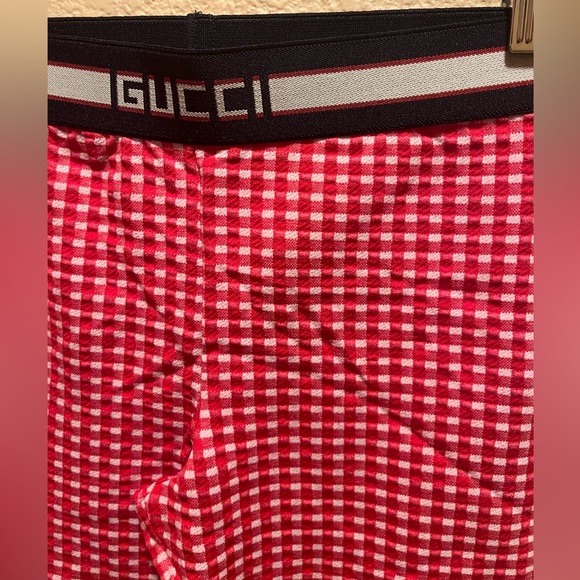 New Gucci Plaid Leggings Size L Kids Waist 24” - 26” - Picture 7 of 9
